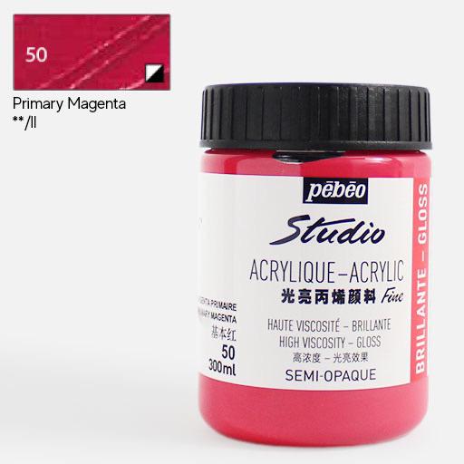 PEBEO Studio Gloss Acrylic 300ml Primary Magenta