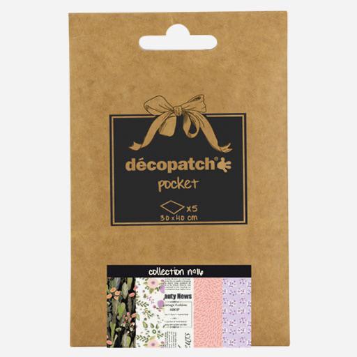 DECOPATCH Decoupage Paper 30cm x 40cm x 5 Collection 16