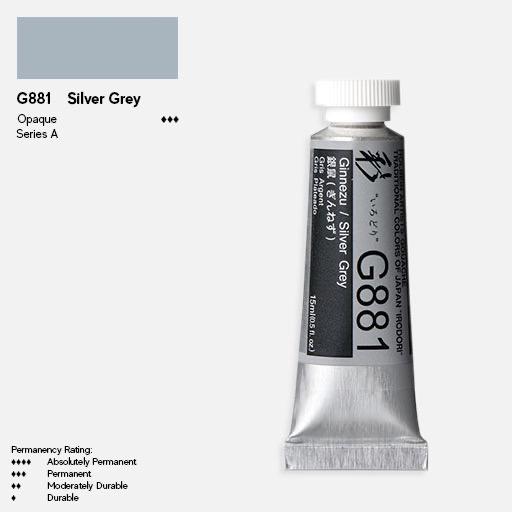 HOLBEIN Irodori Gouache 15ml Ginnezu (Silver Grey)