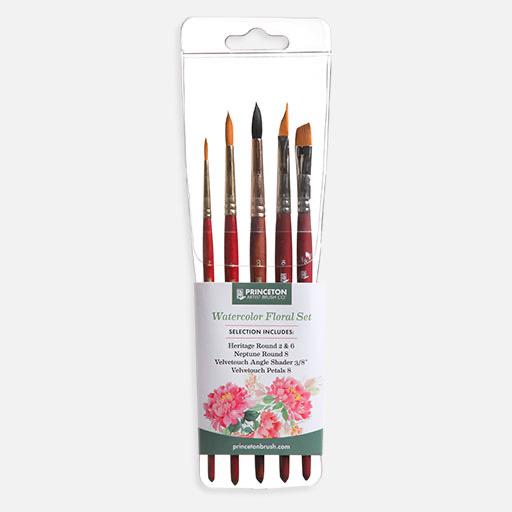 PRINCETON Watercolor Floral Brush Set x 5