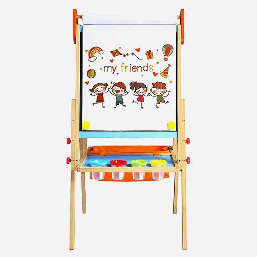 MEEDEN Children’s Dual-Sided Wooden Art Easel (Installation Not Included) Display Set