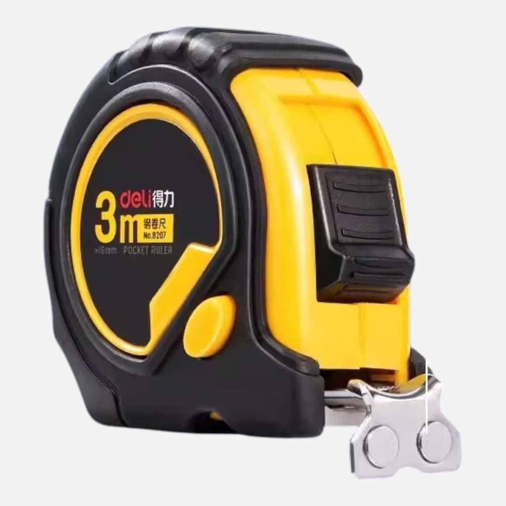 DELI Pocket Ruler Tape Measure 16mm x 3m