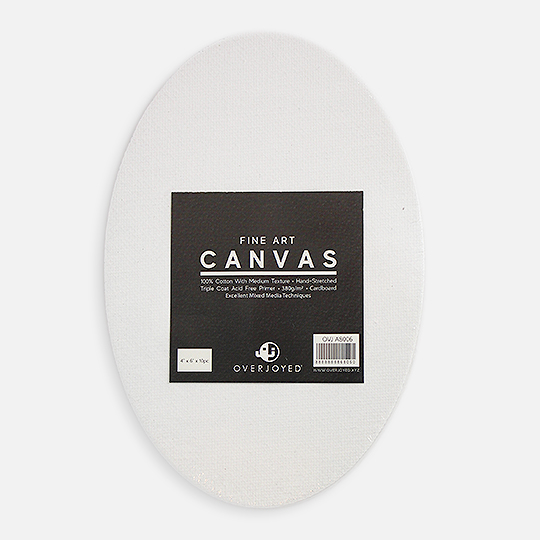OVJ Cotton Canvas Board 280gsm Oval 4” x 6” x 10