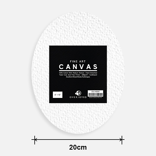 OVJ Cotton Canvas Board 280gsm Oval 8” x 10”