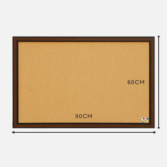 MUNGYO Wooden Frame Cork Board 60cm x 90cm