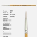 KOH-I-NOOR White Taklon Round Brush 10