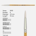 KOH-I-NOOR White Taklon Round Brush 8