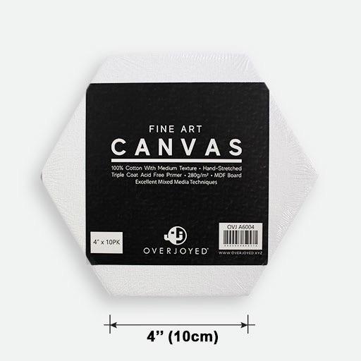 OVJ Cotton Canvas Board 280gsm Hexagon 10cm x 10