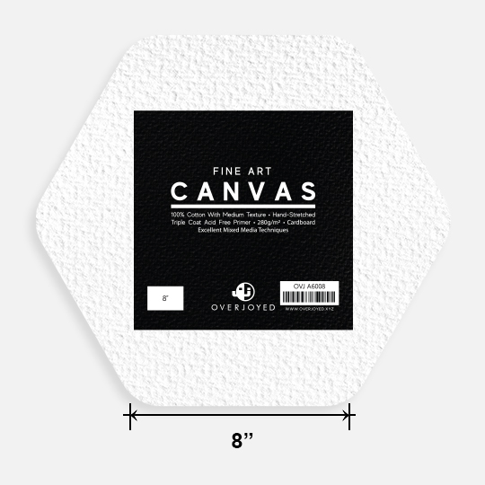 OVJ Cotton Canvas Board 280gsm Hexagon 8”