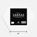OVJ Cotton Canvas Board 280gsm Hexagon 20cm