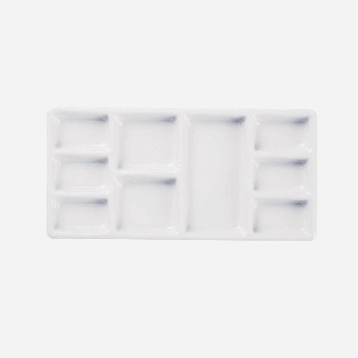 MEEDEN Rectangle Porcelain Palette 9-Well