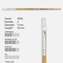 KOH-I-NOOR White Taklon Flat Brush 2