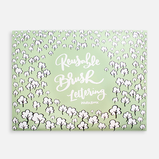 MOBLIQUE Reusable Brush Lettering Workbook