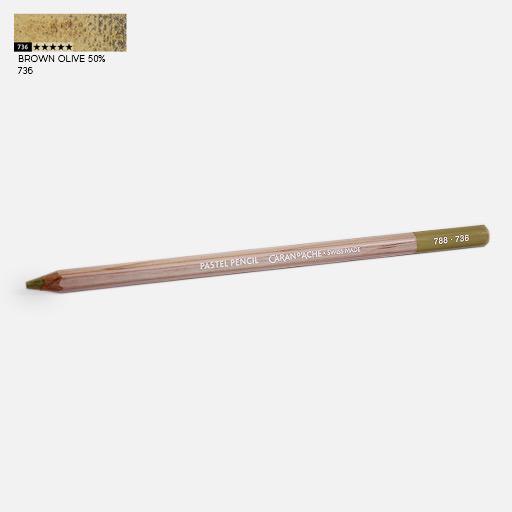 CARAN D'ACHE Pastel Pencil Brown Olive 50%