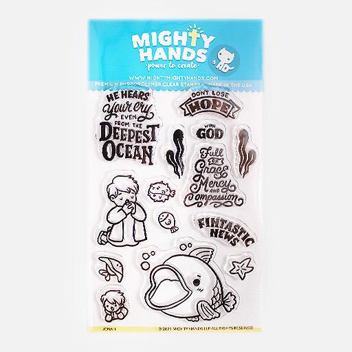 MIGHTY HANDS Clear Stamp 4” x 6” Jonah