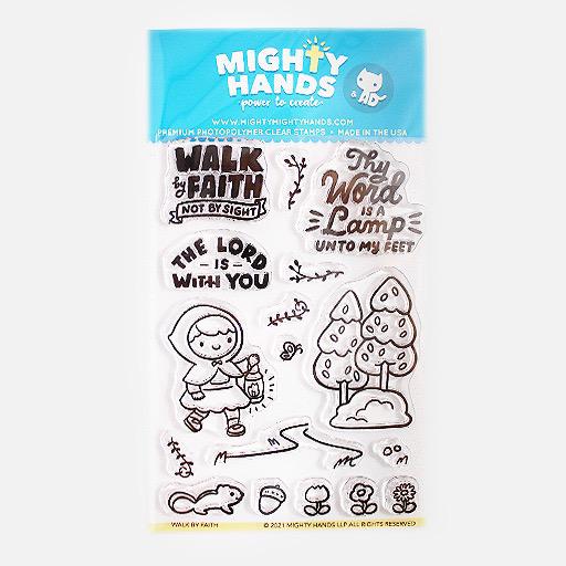 MIGHTY HANDS Clear Stamp 4” x 6” Walk By Faith