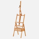 MEEDEN Beechwood Forward Tilt H-Frame Studio Easel With Drawer (Installation Not Included)