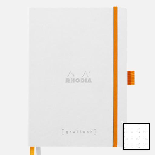 RHODIA Softcover Dot Goal Book 90gsm A5 x 112 White