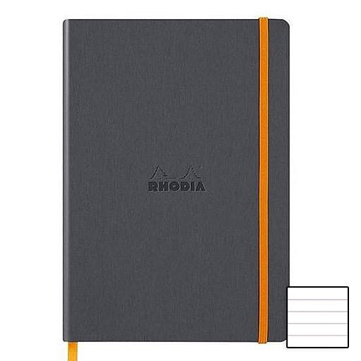 RHODIA Softcover Lined Notebook 90gsm A5 x 80 Titanium