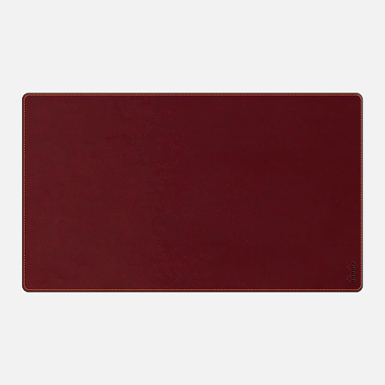 RHODIA Soft Leather Desk Pad 35cm x 60cm Burgundy