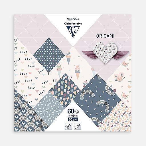 CLAIREFONTAINE Origami Paper Little Love 70gsm 15cm x 15cm x 60