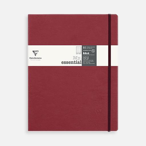 CLAIREFONTAINE Age Bag Thread Bound Dot Bullet Journal 90gsm B5 x 96 Red
