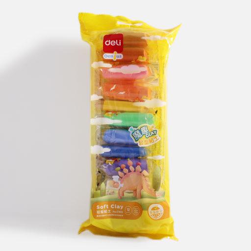 DELI Air Dry Soft Clay 100g Set x 12