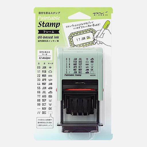 MIDORI Paintable Rotating Date Stamp Frame