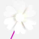 OVJ Paper Windmill 20cm Heart