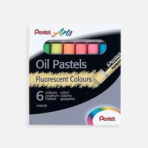 PENTEL Arts Oil Pastel Fluorescent Set x 6