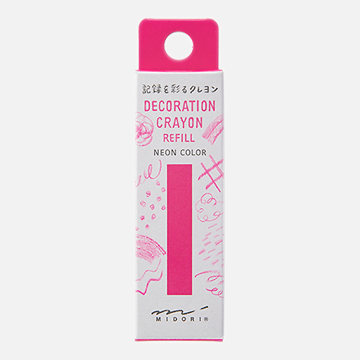MIDORI Decoration Crayon Refill Pink