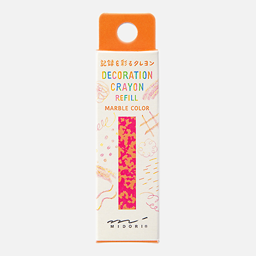 MIDORI Decoration Crayon Refill Pink x Orange