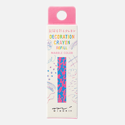 MIDORI Decoration Crayon Refill Pink x Light Blue
