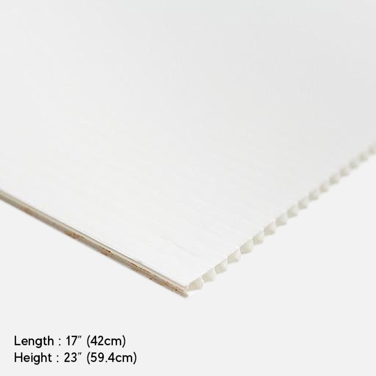 OVJ Plastic Corrugated Board A2 White