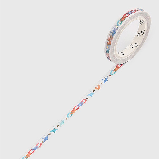 BGM Foil Washi Tape 5mm Little Thousand Paper Cranes