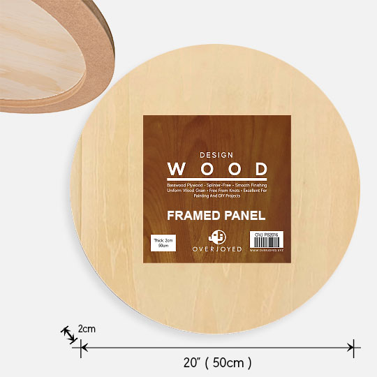 OVJ Basswood Wood Panel Circle 2cm x 50cm