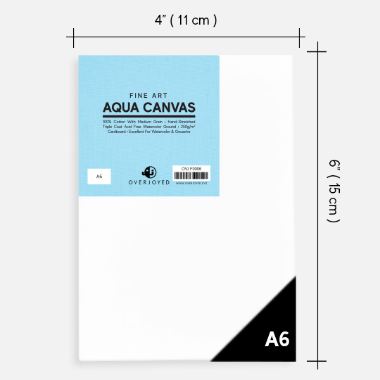 OVJ Aqua Mixed Media Cotton Canvas Board A6