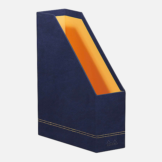 RHODIA Leather Magazine Rack Midnight