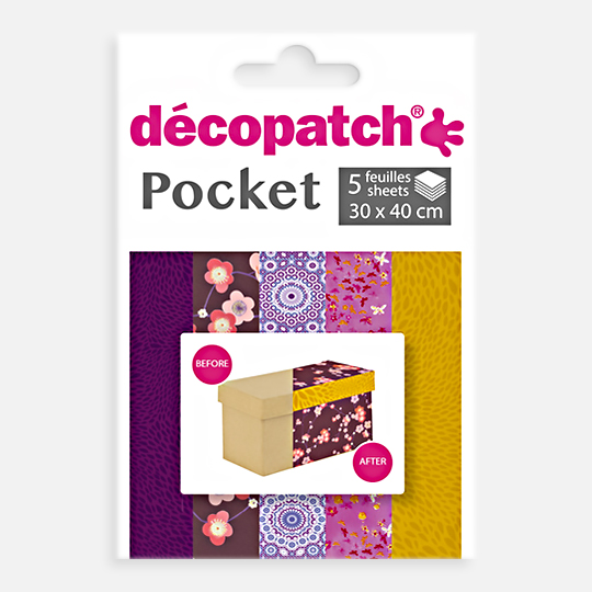 DECOPATCH Decoupage Paper 30cm x 40cm x 5 Collection 5