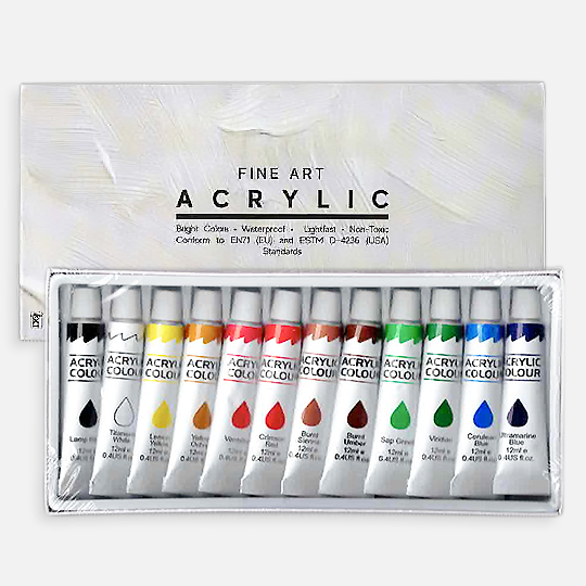 OVJ Studio Acrylic Paint 12ml Set x 12