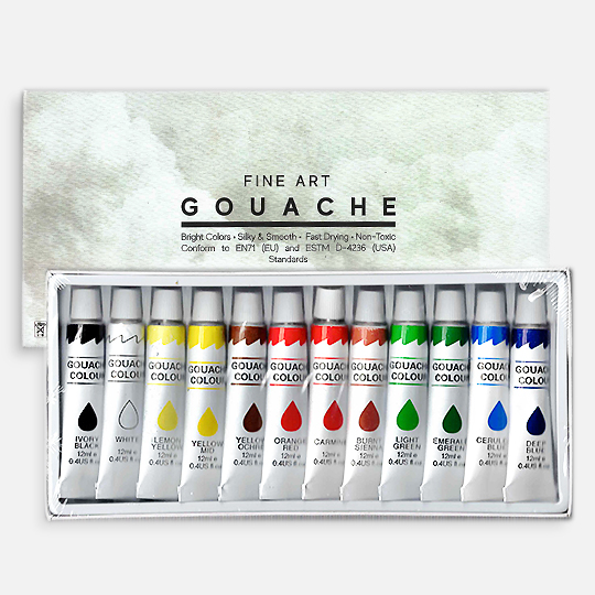 OVJ Studio Gouache Paint 12ml Set x 12