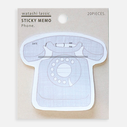 WATASHI LASSIC Sticky Memo Pad x 20 Phone