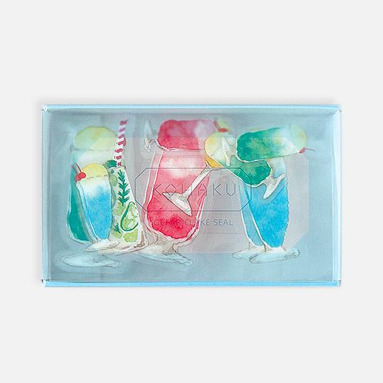 KOHAKU Clear Flake Seal Sticker x 25 Drinks