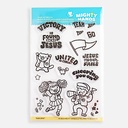 MIGHTY HANDS Clear Stamp 4” x 6” Team Spirit