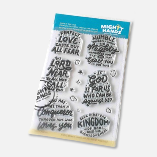 MIGHTY HANDS Clear Stamp 4” x 6” God Is For Us