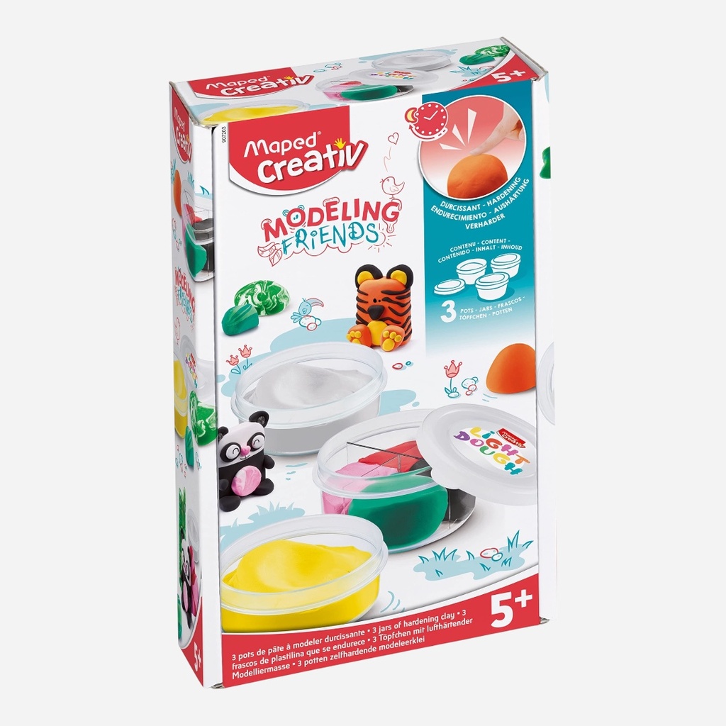 MAPED Modelling Friends Pots of Light Dough Set x 3