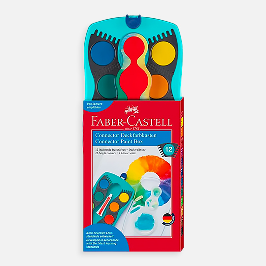 FABER-CASTELL Connector Paint Box Turquoise Set x 12