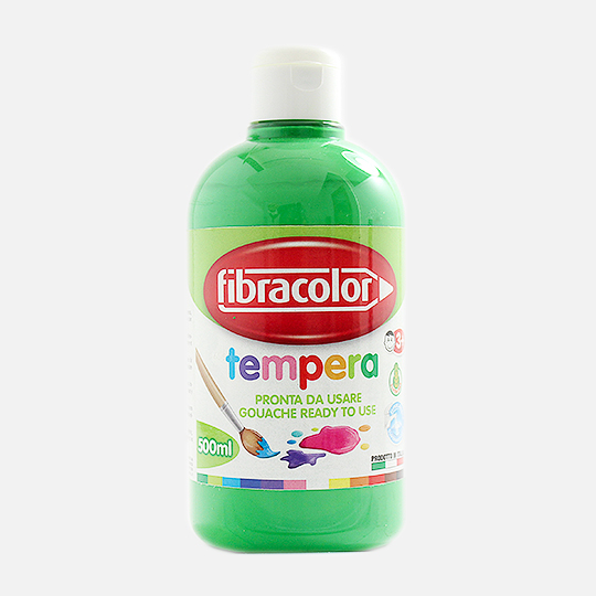 FIBRACOLOR Washable Gouache Paint 500ml Bright Green