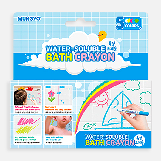 MUNGYO Washable Bath Crayon Set x 5
