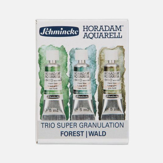 SCHMINCKE Horadam Granulating Watercolor 5ml Forest Set x 3